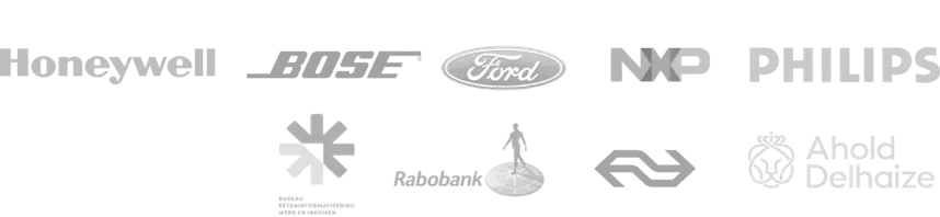 Trusted by Honeywell, Ford, Philips, NXP, Bose, Rabobank, Ahold Delhaize